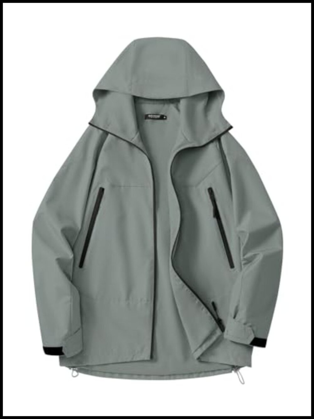 Waterproof Rain Jacket Hood Lightweight Windbreaker Running Outdoor